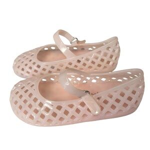 Old Navy Size 8 Girls light pink jelly Velcro Mary Janes shoes